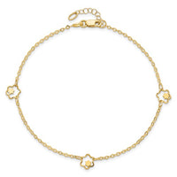Flower Anklet Bracelet (14K).