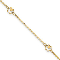 Flower Anklet Bracelet (14K).