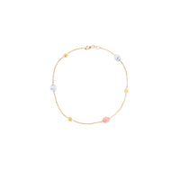 Tricolor Diamond-Cut Ball (14K)