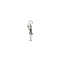 Antiqued Cheerleader Pendant (Silver)
