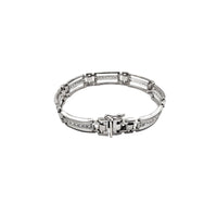 Aligned CZ Pivot Bar Bracelet (14K).