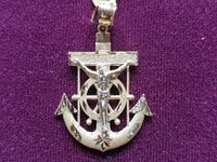 Diamond Cut Jesus Anchor Pendant 10K - Lucky Diamond 恆福珠寶金行 New York City 169 Canal Street 10013 Jewelry store Playboi Charlie Chinatown @luckydiamondny 2124311180