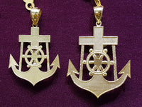 Two-Tone Jesus Anchor 10K - Lucky Diamond 恆福珠寶金行 New York City 169 Canal Street 10013 Jewelry store Playboi Charlie Chinatown @luckydiamondny 2124311180