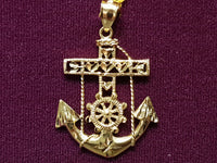 Anchor Pendant 10K - Lucky Diamond 恆福珠寶金行 New York City 169 Canal Street 10013 Jewelry store Playboi Charlie Chinatown @luckydiamondny 2124311180