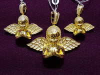 Iced-Out Praying Half Angel Pendant Silver - Lucky Diamond 恆福珠寶金行 New York City 169 Canal Street 10013 Jewelry store Playboi Charlie Chinatown @luckydiamondny 2124311180