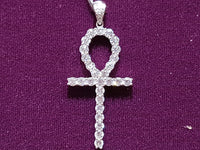 Iced-Out Ankh Pendant Silver - Lucky Diamond 恆福珠寶金行 New York City 169 Canal Street 10013 Jewelry store Playboi Charlie Chinatown @luckydiamondny 2124311180