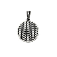 Antique-Finish Star Silver & Mahogany Medallion Pendant Popular Jewelry New York