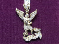 Iced-Out Archangel Michael Pendant 14K - Lucky Diamond 恆福珠寶金行 New York City 169 Canal Street 10013 Jewelry store Playboi Charlie Chinatown @luckydiamondny 2124311180