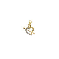 Arrow & Outlined Heart Pendant (14K) Popular Jewelry New York