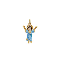 Diamond Enamel Baby Jesus Pendant (14K)