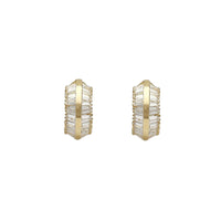 Baguette Huggie Earrings (14K)