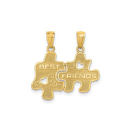 Break Apart Puzzle Pieces "Best Friends" Pendant (14K)