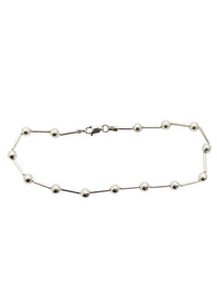 Beads and Bar Bracelet (Silver)