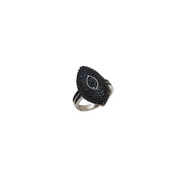 Black Onyx Cocktail Ring (Silver)
