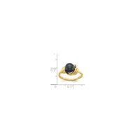 Black Freshwater Cultured Pearl Ring (14K)