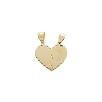 Diamond Cuts Scan-Line Partable Heart Pendant (14K)