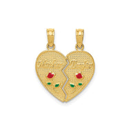 Break Apart "Mother & Sister" Heart Pendant (14K)