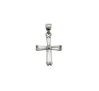 Baguette CZ Cross Pendant (14K)