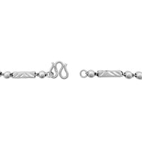 Diamond-Cut Barrel & Ball Chain (Silver)