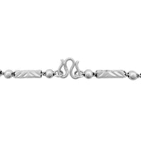 Diamond-Cut Barrel & Ball Chain (Silver)