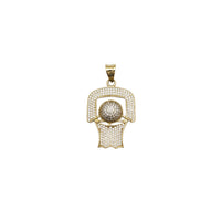 Basketball Hoop CZ Pendant (14K)