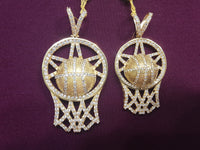 Iced-Out Basketball Pendant 10K - Lucky Diamond 恆福珠寶金行 New York City 169 Canal Street 10013 Jewelry store Playboi Charlie Chinatown @luckydiamondny 2124311180