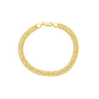 Beaded Zigzag Flat Bracelet (14K).