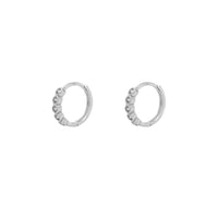 Bezel Setting Huggie Earrings (14K) Popular Jewelry New York
