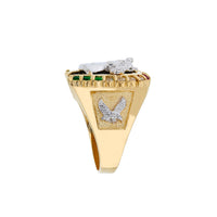 Black Onyx Horseshoe & Horse Head Ring (14K) Popular Jewelry New York