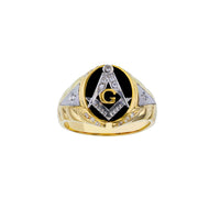Black Onyx Masonic North Star Ring (14K) Popular Jewelry New York