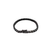 Black Tennis CZ Bracelet (Silver)