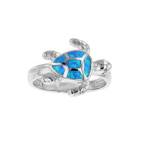 Blue Opal Turtle Ring (Silver) Popular Jewelry New York