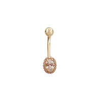 Body Jewelry CZ Barbell Piercing (14K)