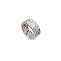 Border Cuban CZ Ring (Silver)