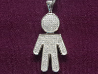 Iced Out Boy / Male Pendant CZ Silver - Lucky Diamond 恆福珠寶金行 New York City 169 Canal Street 10013 Jewelry store Playboi Charlie Chinatown @luckydiamondny 2124311180