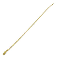 Brilliant Italian Cuban Anklet (14K) 14 Karat Yellow Gold, Popular Jewelry New York