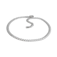Brilliant Italian Cuban Anklet (14K) 14 Karat White Gold, Popular Jewelry New York