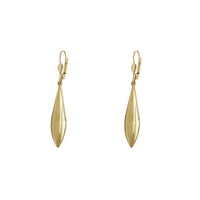 Brushed Finish Drop Earrings (14K) Popular Jewelry New York