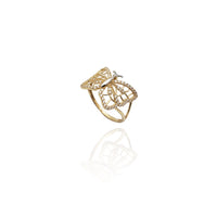 Threaded Butterfly CZ Ring (14K)