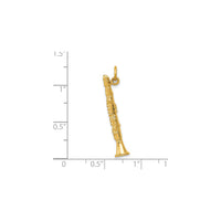 3-D Textured Clarinet Pendant (14K)