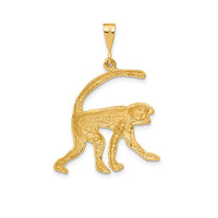 Textured Monkey Pendant (14K)