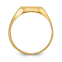 Brush-Finish Open Back Signet Ring (14K)