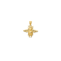 Textured Bee Pendant (14K)