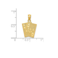 Ace of Hearts and Ace of Spades ALL IN! Pendant (14K)