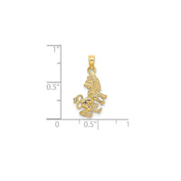 3-D Leo Zodiac Pendant (14K)