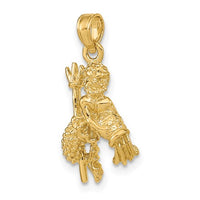 Textured Aquarius Zodiac Pendant (14K)