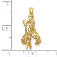 Textured Aquarius Zodiac Pendant (14K)