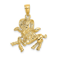 Textured Aries Zodiac Pendant (14K)