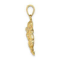 Textured Aquarius Zodiac Pendant (14K)