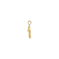 Textured Puppy Pendant (14K)